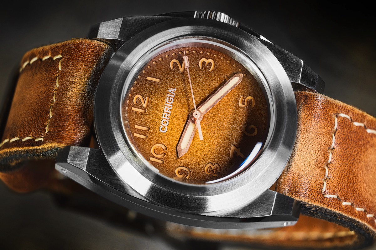 Corrigia03 Steel Brown Diver Watch